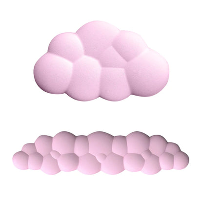 Ergonomic Cloud-Shaped Memory Foam Wrist Rest Pad with Anti-Slip Desk Mat for Enhanced Comfort in Office Settings