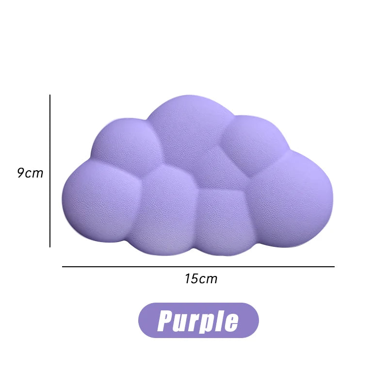 Ergonomic Cloud-Shaped Memory Foam Wrist Rest Pad with Anti-Slip Desk Mat for Enhanced Comfort in Office Settings