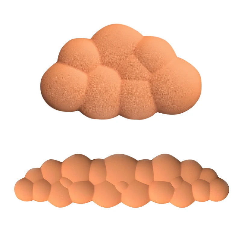 Ergonomic Cloud-Shaped Memory Foam Wrist Rest Pad with Anti-Slip Desk Mat for Enhanced Comfort in Office Settings