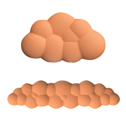 Ergonomic Cloud-Shaped Memory Foam Wrist Rest Pad with Anti-Slip Desk Mat for Enhanced Comfort in Office Settings