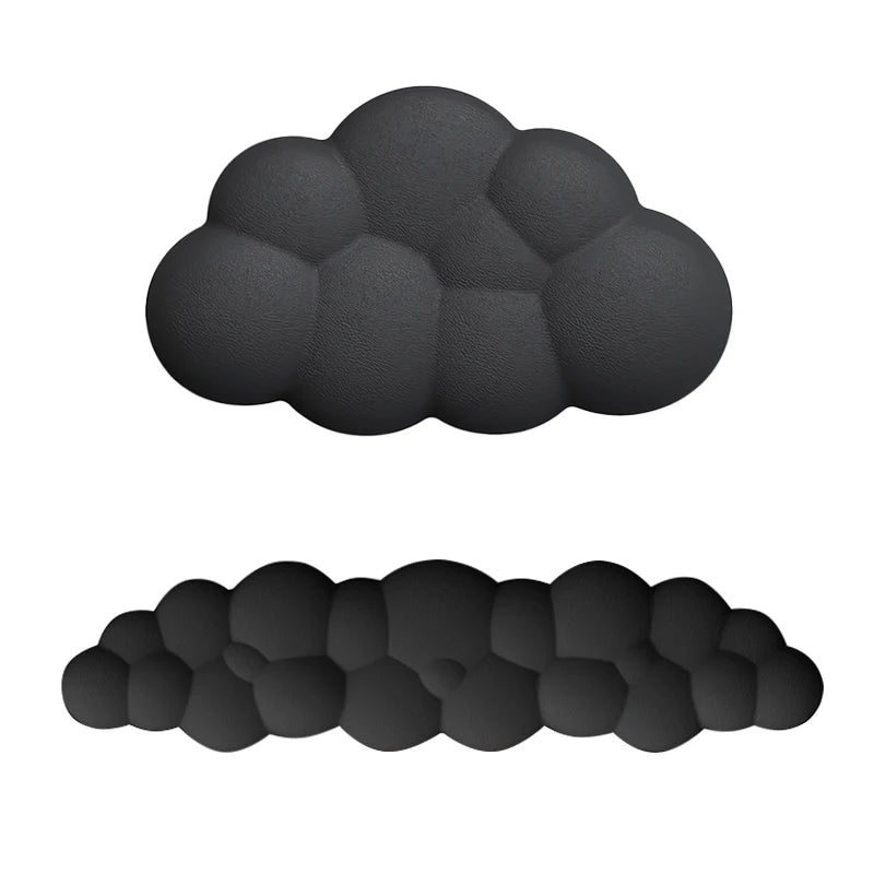 Ergonomic Cloud-Shaped Memory Foam Wrist Rest Pad with Anti-Slip Desk Mat for Enhanced Comfort in Office Settings