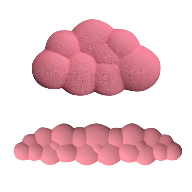 Ergonomic Cloud-Shaped Memory Foam Wrist Rest Pad with Anti-Slip Desk Mat for Enhanced Comfort in Office Settings