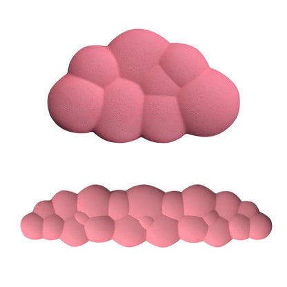 Ergonomic Cloud-Shaped Memory Foam Wrist Rest Pad with Anti-Slip Desk Mat for Enhanced Comfort in Office Settings