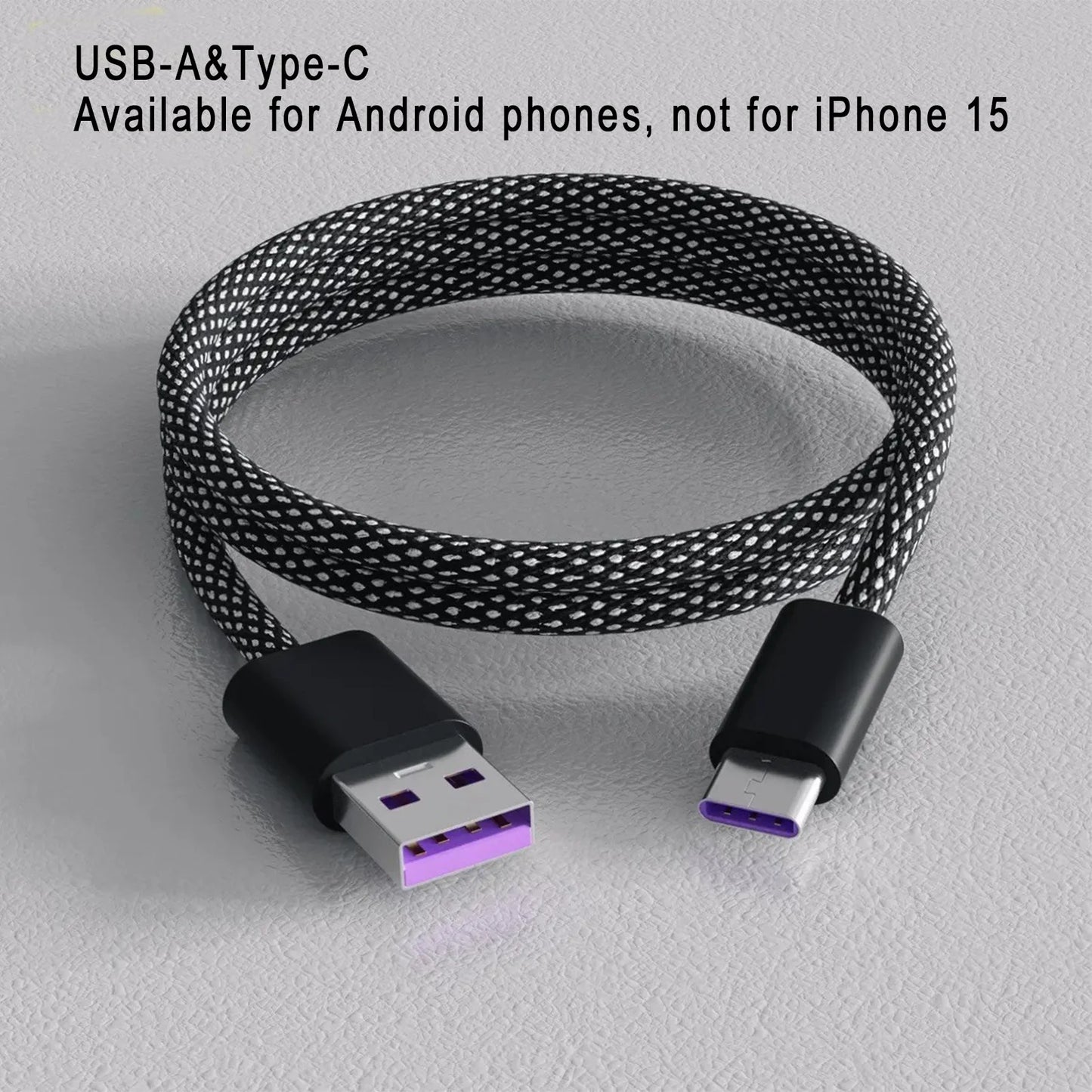 100W Magnetic USB C Charger Cable, 1M Nylon Braided Fast Charging Type C to Type C Cable