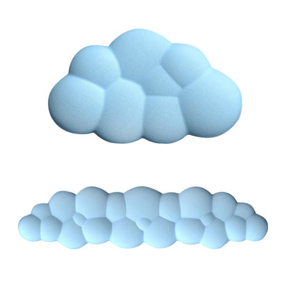 Ergonomic Cloud-Shaped Memory Foam Wrist Rest Pad with Anti-Slip Desk Mat for Enhanced Comfort in Office Settings