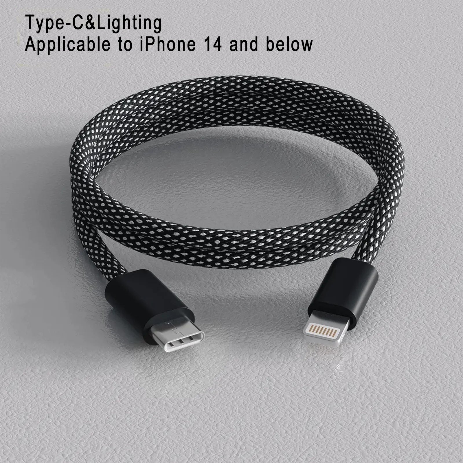 100W Magnetic USB C Charger Cable, 1M Nylon Braided Fast Charging Type C to Type C Cable